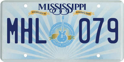 MS license plate MHL079