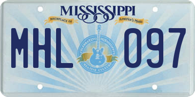 MS license plate MHL097