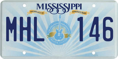 MS license plate MHL146