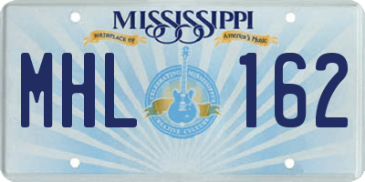 MS license plate MHL162