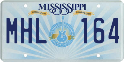 MS license plate MHL164
