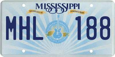 MS license plate MHL188