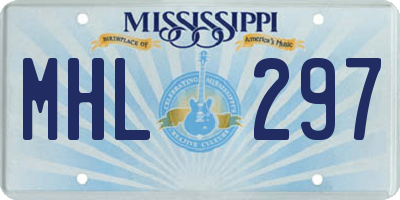 MS license plate MHL297