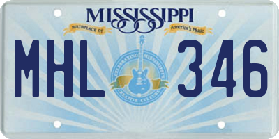 MS license plate MHL346