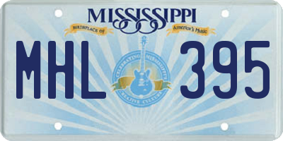MS license plate MHL395