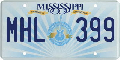 MS license plate MHL399