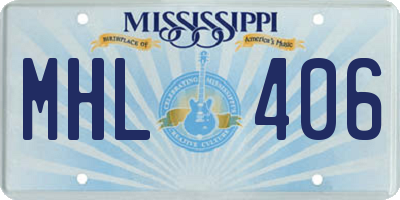 MS license plate MHL406