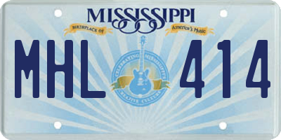 MS license plate MHL414