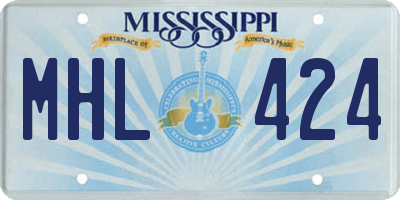 MS license plate MHL424