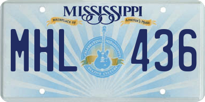 MS license plate MHL436