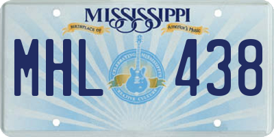 MS license plate MHL438