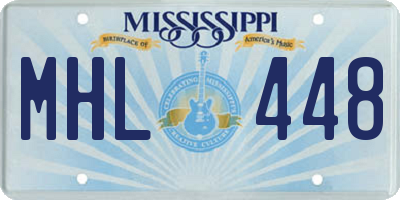 MS license plate MHL448