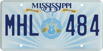 MS license plate MHL484