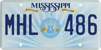 MS license plate MHL486
