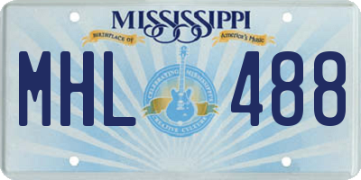 MS license plate MHL488