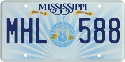 MS license plate MHL588