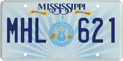 MS license plate MHL621