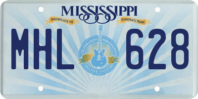 MS license plate MHL628
