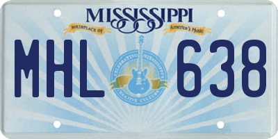 MS license plate MHL638
