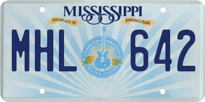MS license plate MHL642