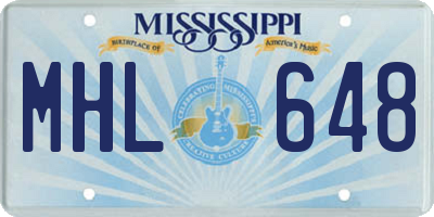MS license plate MHL648