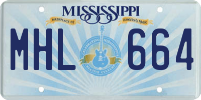 MS license plate MHL664