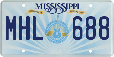 MS license plate MHL688
