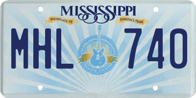 MS license plate MHL740