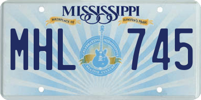 MS license plate MHL745