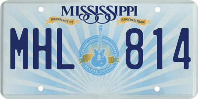 MS license plate MHL814
