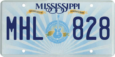 MS license plate MHL828