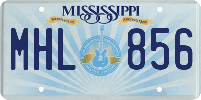 MS license plate MHL856