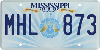 MS license plate MHL873