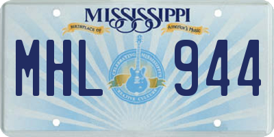 MS license plate MHL944