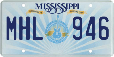 MS license plate MHL946