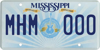 MS license plate MHM000