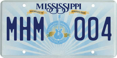 MS license plate MHM004