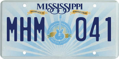 MS license plate MHM041