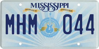 MS license plate MHM044