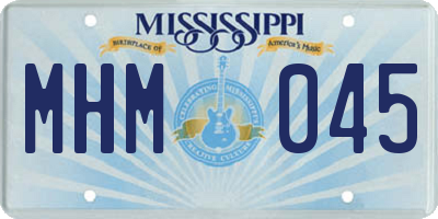 MS license plate MHM045