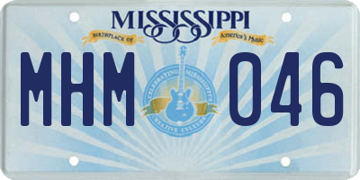 MS license plate MHM046