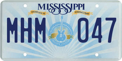 MS license plate MHM047