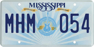 MS license plate MHM054