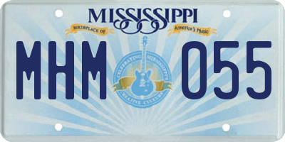 MS license plate MHM055