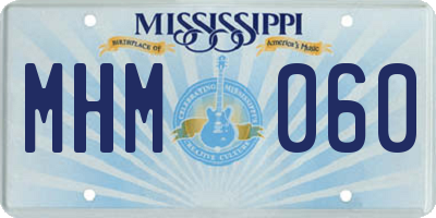 MS license plate MHM060