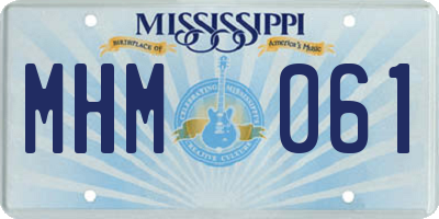MS license plate MHM061