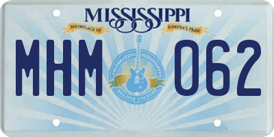 MS license plate MHM062