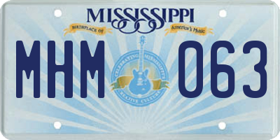 MS license plate MHM063