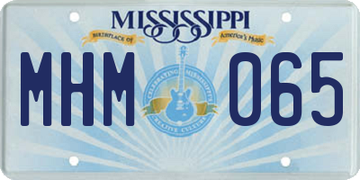 MS license plate MHM065