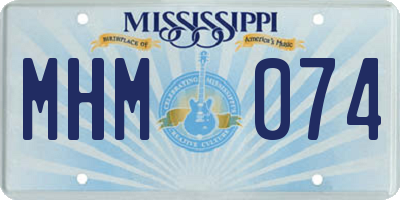 MS license plate MHM074